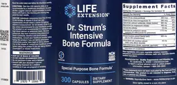 Label for Dr. Strum's Intensive Bone Formula