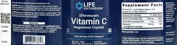 Label for Effervescent Vitamin C Magnesium Crystals