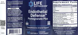 Label for Endothelial Defense Pomegranate Plus