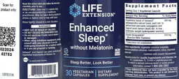 Label for Enhanced Sleep without Melatonin