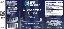 Label for Glucosamine Sulfate 750 mg