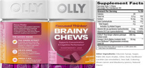 Focused Thinker Brainy Chews Raspberry J