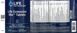 Label for Life Extension Mix Tablets