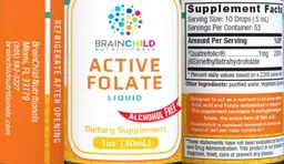 Label for Active Folate Liquid Alcohol Free