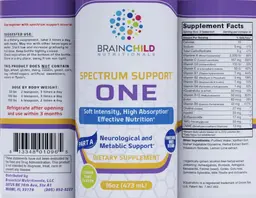 Label for Spectrum Support One Part A Lemon Lime Flavor