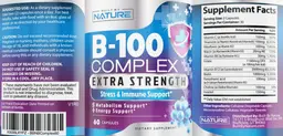 Label for B-100 Complex Extra Strength