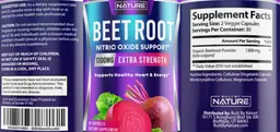 Label for Beet Root 1300 mg Extra Strength