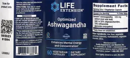 Label for Optimized Ashwagandha