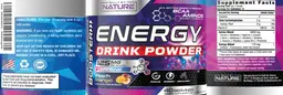 Label for Energy Drink Powder Peach Mango