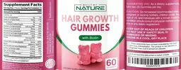 Label for Hair Growth Gummies with Biotin