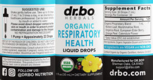 Organic Respiratory Health Liquid Drops
