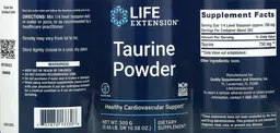 Label for Taurine Powder