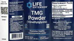 Label for TMG Powder
