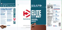 Label for Elite 100% Whey Rich Chocolate
