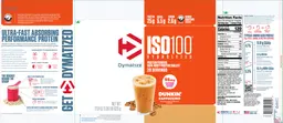 Label for ISO100 Hydrolyzed Dunkin' Cappuccino