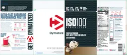 Label for ISO100 Hydrolyzed Cookies & Cream