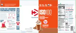 Label for ISO100 Hydrolyzed Dunkin' Mocha Latte
