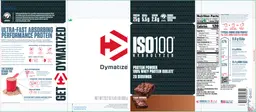 Label for ISO100 Hydrolyzed Fudge Brownie