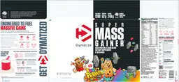 Label for Super Mass Gainer Fruity Pebbles