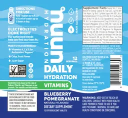 Label for Hydration Blueberry Pomegranate