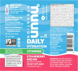 Label for Hydration Strawberry Melon
