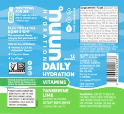 Label for Hydration Tangerine Lime