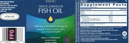 Label for Triple Strength Fish Oil