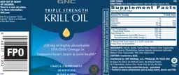 Label for Triple Strength Krill Oil