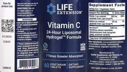 Label for Vitamin C