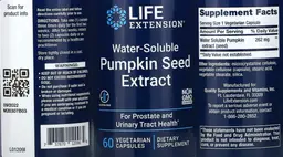 Label for Water-Soluble Pumpkin Seed Extract