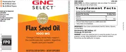 Label for Flax Seed Oil 1000 mg