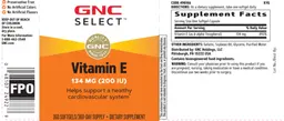 Label for Vitamin E 134 mg (200 IU)
