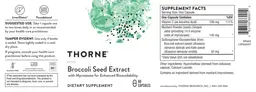 Label for Broccoli Seed Extract