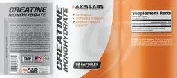 Label for Creatine Monohydrate