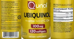 Label for Ubiquinol 100 mg