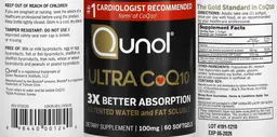 Label for Ultra CoQ10 100 mg