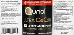 Label for Ultra CoQ10 100 mg
