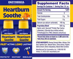 Label for Heartburn Soothe