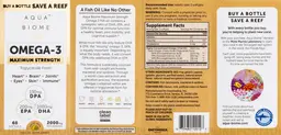 Label for Omega-3 Maximum Strength 2000 mg Lemon