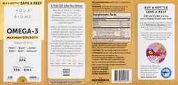 Label for Omega-3 Maximum Strength 2000 mg Lemon