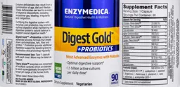Label for Digest Gold + Probiotics
