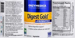 Label for Digest Gold + Probiotics