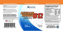 Label for African Mango B12 Drops
