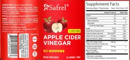 Label for Apple Cider Vinegar 1000 mg