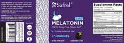 Label for Melatonin 5 mg Blackberry Flavor