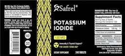 Label for Potassium Iodide 130 mg