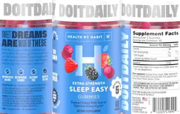 Label for Sleep Easy Gummies Mixed Berry Flavor