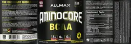 Label for AMINOCORE BCAA Pineapple Mango