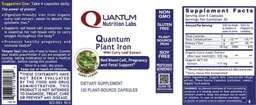 Label for Quantum Plant Iron