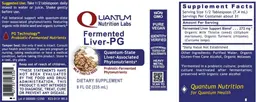 Label for Fermented Liver-PG
